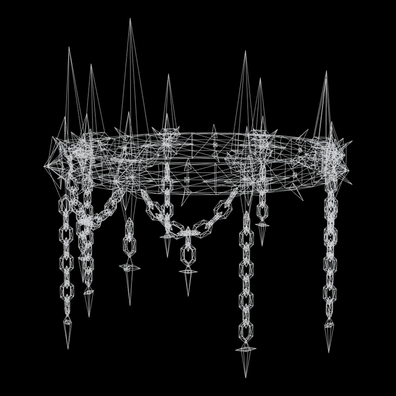 Wireframe low poly da Void Crown